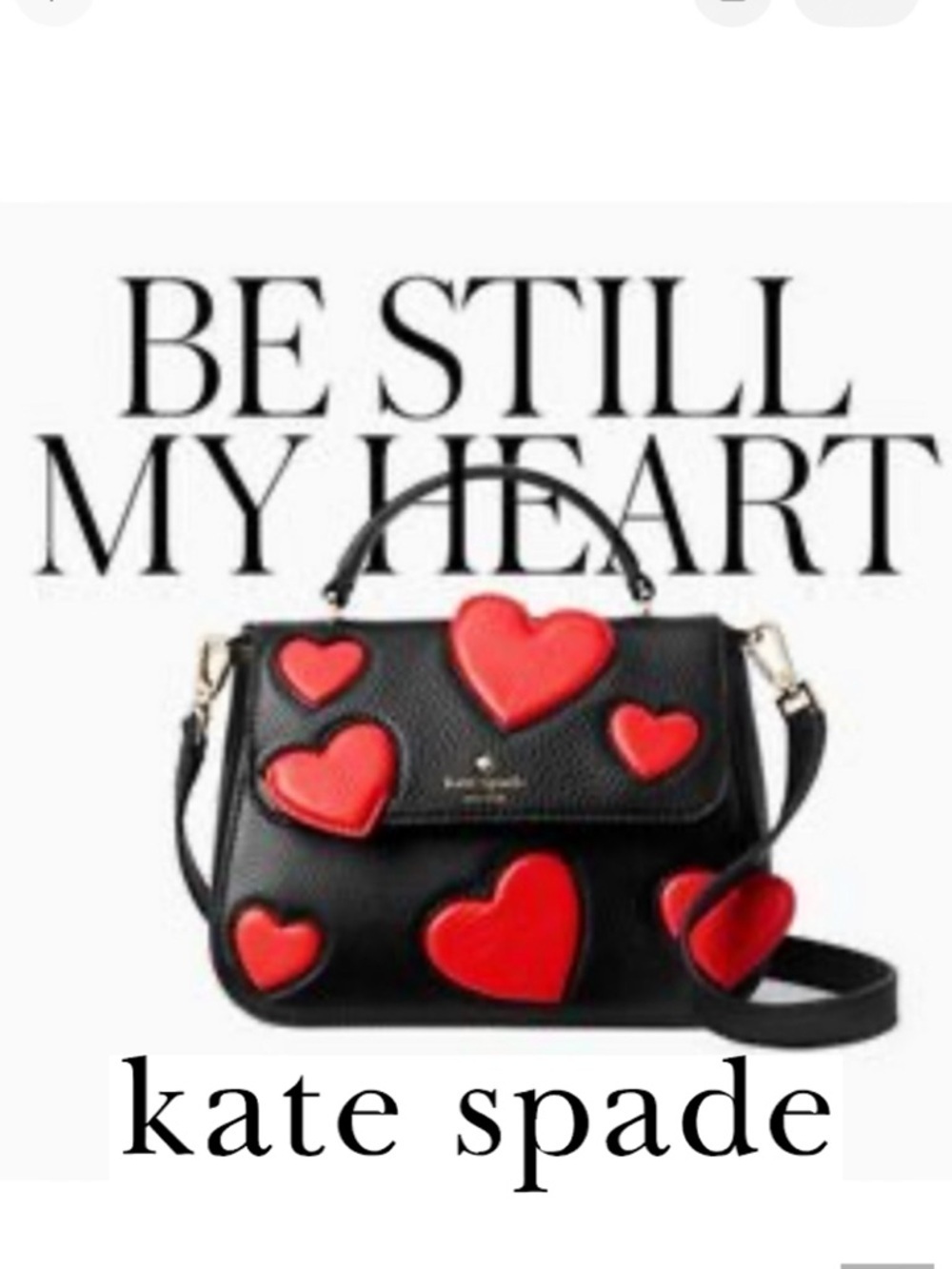 Kate Spade Red Heart Valentine’s Day Alexya Rare Novelty Bag
